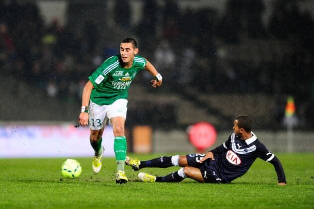 Faouzi GHOULAM (ASSE) FOOTBALL : Girondins Bordeaux vs AS St Etienne (ASSE) - 17eme Journee Ligue1 - 13 12 2012 ThierryBreton Panoramic 