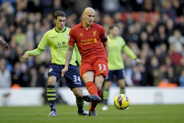 15.12.2012. Liverpool, England. Jonjo Shelvey of Liverpool in action during the Premier League game between FC Liverpool and Aston Villa from Anfield,Liverpool xAlanxEdwardsx  ActionPlus9078