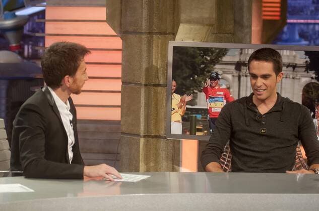 Cyclist Alberto Contador has visited El Hormiguero . CesarxLorenzo 