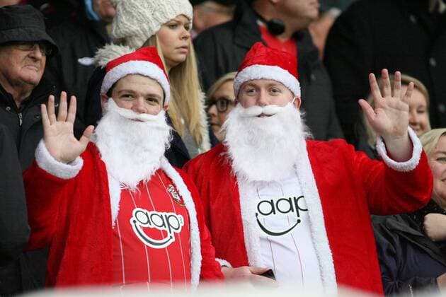 Football - 2012 2013 Premier League - FC Southampton - Southampton fans in fancy dress before kick off at St Mary s Stadium Southampton 
