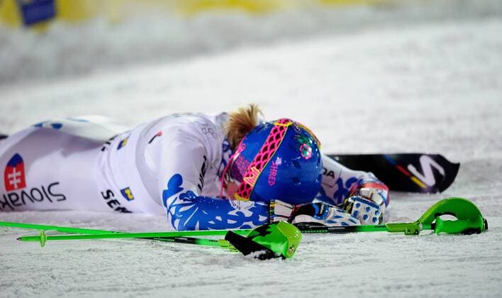 29.12.2012, Panoramapiste, Semmering, AUT, FIS Weltcup Ski Alpin, Slalom, Damen, Podium, im Bild Veronika Velez Zuzulova (SVK, 1. Platz)