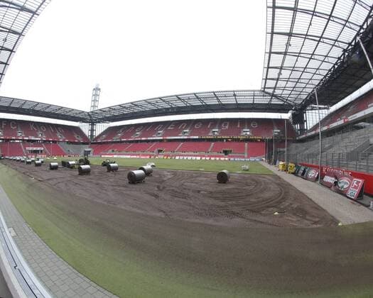 1. FC Köln Rheinenergiestadion Gebäude Neuer Rasen 11.02.2009 Sport