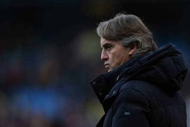Football - 2012 2013 FA Cup - Third Round: Manchester City vs. Watford FC Manchester City Manager, Roberto Mancini at Etihad Stadium, Manchester 