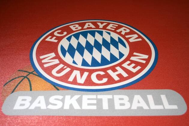 Beko BBL Basketball Bundesliga FC Bayern Muenchen vs Ratiopharm Ulm, Audi Dome, 05.01.2013: Logo FC Bayern Basketball