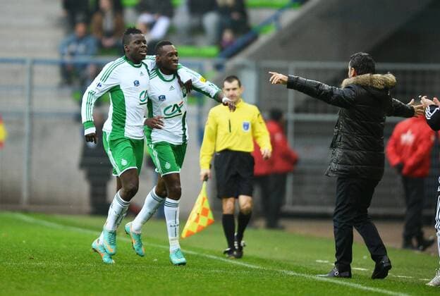 Joshua GUILAVOGUI (sain) - Kurt ZUMA (sain) - Christophe GALTIER - SM Caen vs AS St. Etienne - Coupe de France - 06 01 2013 AnthonyBIBARD FEP Panoramic 