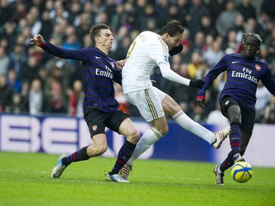 Football - 2012 2013 FA Cup - Third Round: Swansea vs. Arsenal michu scores swansea s 1st goal. 
