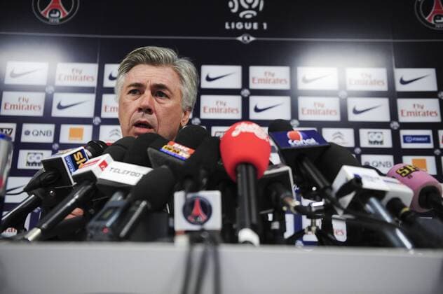 Carlo Ancelotti - entraineur du PSG FOOTBALL : conference de presse de Carlo Ancelotti - PSG - 10 01 2013 JBAutissier Panoramic 