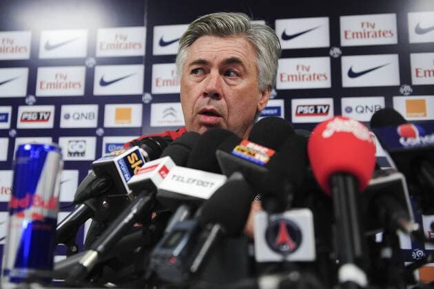 Carlo Ancelotti - entraineur du PSG FOOTBALL : conference de presse de Carlo Ancelotti - PSG - 10 01 2013 JBAutissier Panoramic 