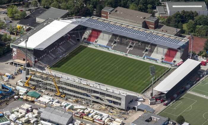 Fußball, Stadiongeschichte FC St. Pauli Umbau Millerntorstadion, Hamburg, Hamburg, Deutschland, Europa !ACHTUNGxMINDESTHONORARx60xEURO!