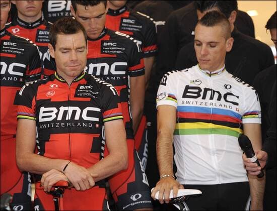Philippe Gilbert - Cadel Evans CYCLISME : BMC Switzerland - Presentation - Nazareth - 13 01 2013 PhotoXnews 
