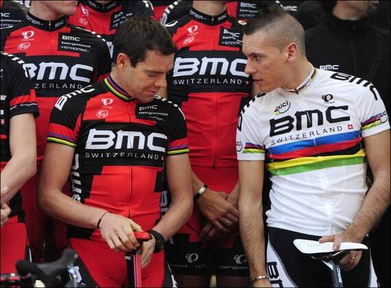 Philippe Gilbert - Cadel Evans CYCLISME : BMC Switzerland - Presentation - Nazareth - 13 01 2013 PhotoXnews 