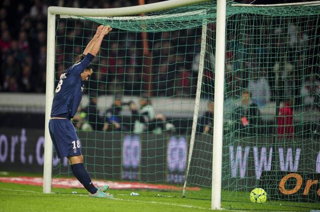 deception de Zlatan Ibrahimovic (PSG) FOOTBALL : PSG vs Ajaccio - L1 - 11 01 2013 JBAutissier Panoramic 