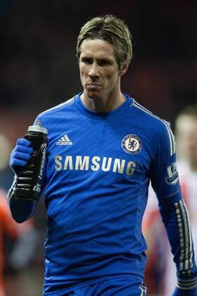 Football - 2012 2013 Premier League - Stoke City vs. Chelsea FC London Fernando Torres of Chelsea FC London at the Britannia Stadium 