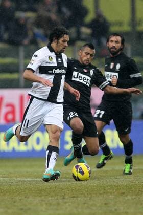 Amauri Parma Arturo Vidal Juventus - Parma, 13.01.2013 - Serie A 2012 2013 - FC Parma vs Juventus Turin - PaoloxNucci