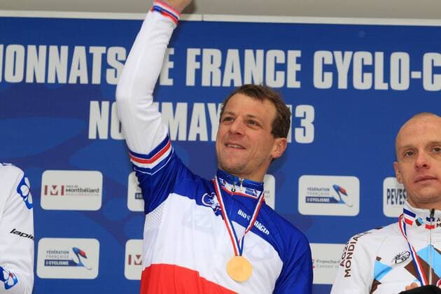 Francis Mourey CYCLISME : Championnat de France de Cyclo Cross Hommes - Nommay - 13 01 2013 PatrickPichon Panoramic 