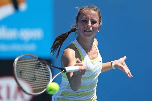 Annika Beck, GER, during first round of the 2013 Tennis Australian Open in Melbourne, 15 01 2013 -