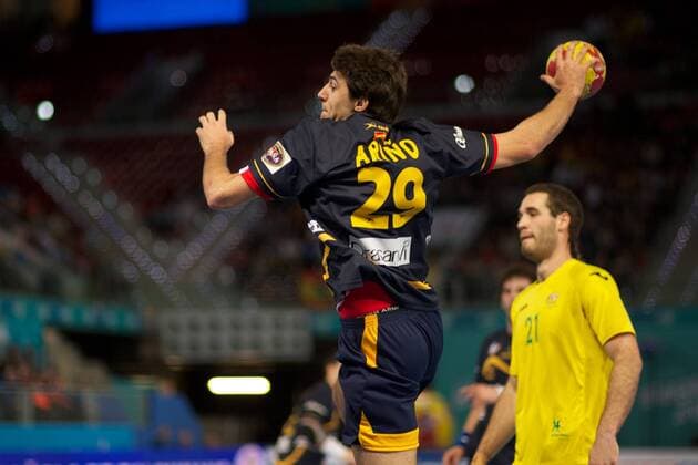 Aitor Arino. World Championship Handball 2013, Day 3, Group D Spain - Australia on the Caja Magica, Madrid, Spain, 15 JAN 2013 