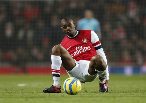 Arsenal s Abou Diaby in action..Arsenal v Swansea City - FA Cup with Budweiser - 3rd Round Replay - Emirates Stadium, London- 16 01 13 - Picture David Klein Sportimage EDITORIAL USE ONLY. No use with unauthorised audio, video, data, fixture lists, club league logos or live services. Online in-match use limited to 120 images, no video emulation. No use in betting, games or single club league player publications.