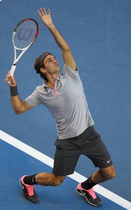 Roger Federer, SUI, during second round of the 2013 Tennis Australian Open in Melbourne, 17 01 2013 -