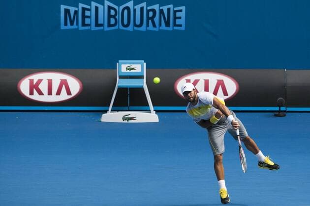 18 January 2013 : Fernando Verdasco during Day 5 of round 3 at the Australian Tennis open Grand Slam event at Melbourne Park, Melbourne Australia. TENNIS: JAN 18 Australian Open Icon13011834 EDITORIAL USE ONLY