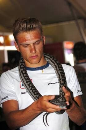 2013, vigilia Tour Down Under 2013, Argos - Shimano 2013, Marcel Kittel with a snake, Adelaide 