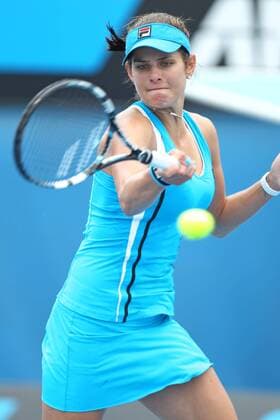 Julia Görges, GER, playing the third round of the 2013 Tennis Australian Open in Melbourne, 18 01 2013 -