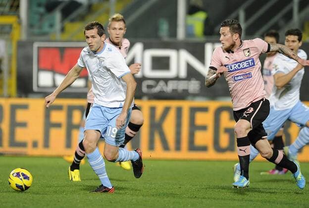 Senad Lulic Lazio Goal celebration 19 1 2013 Football Calcio 2012 2013 Serie A US Palermo - Lazio Rom - fnozxinside