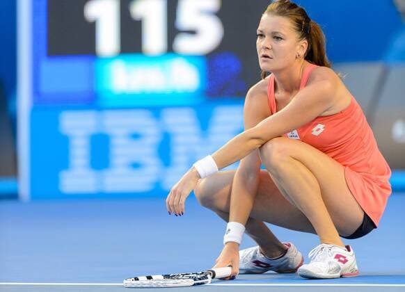 Jan. 20, 2013 - Melbourne, Victoria, Australia - January 20, 2013: Agnieszka Radwanska (POL) in action in a fourth round match on day seven of the 2013 Australian Open grand slam tennis tournament at Melbourne Park in Melbourne, Australia. Tennis 2013: Australian Open JAN 20 - ZUMAc04