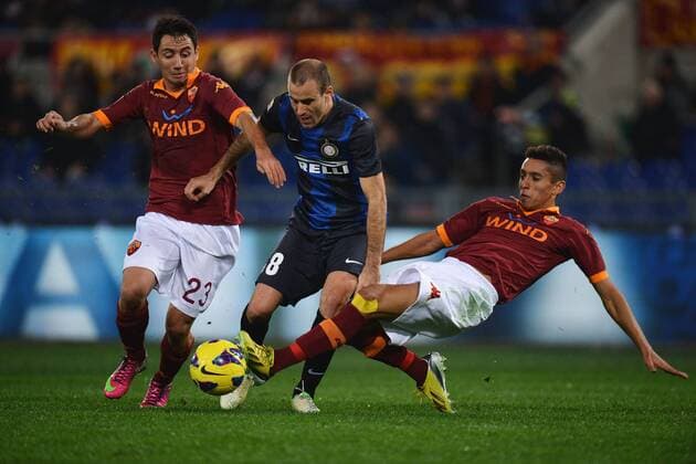 Ivan Piris Roma, Rodrigo Palacio Inter, Marquinhos Roma - Rom, Serie A, AS Rom vs Inter Mailand - andreaxstaccioli
