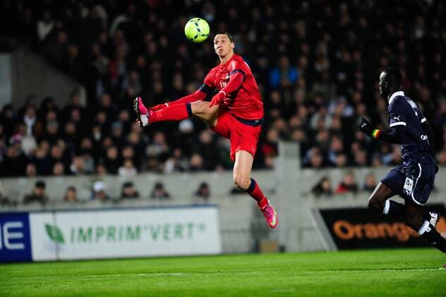 Zlatan IBRAHIMOVIC (psg) FOOTBALL : Girondins Bordeaux vs Paris St. Germain PSG - Match de Ligue1 - 20 01 2013 ThierryBreton Panoramic 