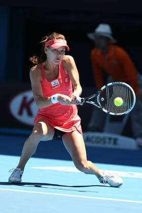 Agnieszka Radwanska, POL, playing the quarter-final of the 2013 Tennis Australian Open in Melbourne, 22 01 2013 -