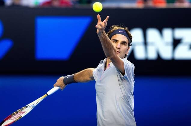 TENNIS - ATP, Australian Open 2013 MELBOURNE,AUSTRALIEN,23.JAN.13 - TENNIS - ATP Tennis Herren Tour, Grand Slam, Australian Open. Bild zeigt Roger Federer (SUI). 