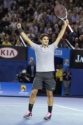 Roger Federer, SUI, after quarter-final of the 2013 Tennis Australian Open in Melbourne, 23 01 2013 -