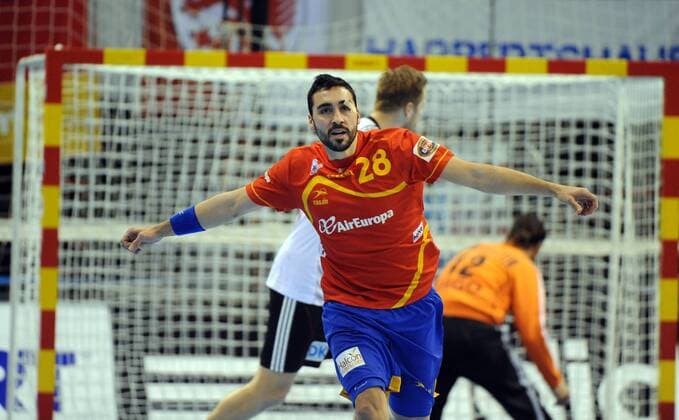 Saragossa, Pabellon Principe Felipe, Spanien, 23.1.2013 Männer-Handball-Weltmeisterschaft, Viertelfinale Deutschland - Spanien Valero Rivera, ESP Foto und alle