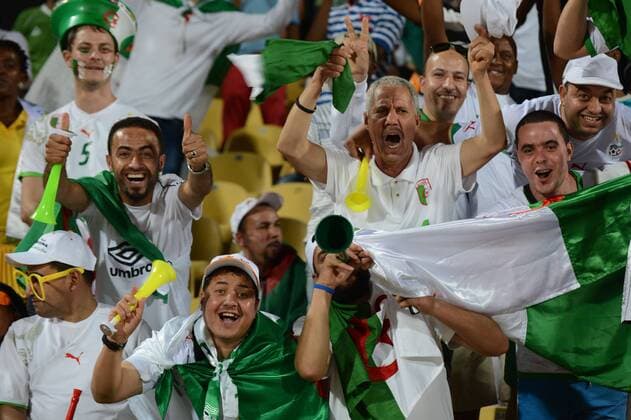 2013 Orange African Cup of Nations: RUSTENBURG, - JANUARY 22, Algeria fans during the 2013 Orange African Cup of Nations match from Royal Bafokeng Stadium on January 22, 2012 in Rustenburg Gallo1017634