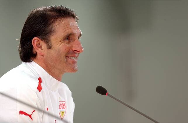 25.01.2013, Stuttgart, Fußball 1. Bundesliga Saison 2012 - 2013 VfB Stuttgart, Pressekonferenz des VfB Stuttgart, Trainer Bruno Labbadia