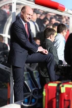 Football - 2012 2013 FA Cup - Fourth Round: Brentford vs. Chelsea Manager of Brentford Uwe Rosler looks confident before the match at Griffin Park, London 