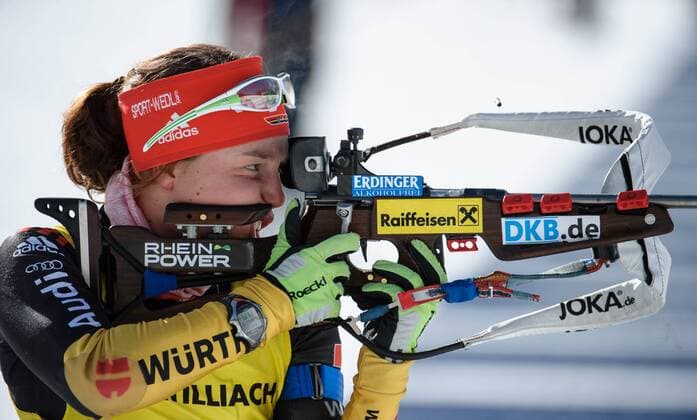 27.01.2013, Biathlonzentrum, Obertilliach AUT, IBU, Jugend und Junioren Weltmeisterschaften, Verfolgung Junioren Damen, im Bild Laura Dahlmeier (GER)