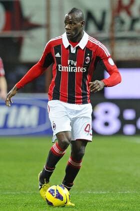 Football Calcio 2012 2013 Serie A. AC Milan - Udinese Calcio. Mario Balotelli 