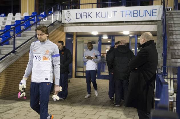 Tim Krul of Holland during the Training Session of the Dutch Team at Sportpark Nieuw Zuid on February 4 , 2013 in Katwijk, The Netherlands. Training session Dutch team Training 2013 xVIxLaurensxLindhoutxIVx 1373027