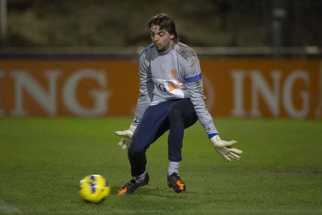 Tim Krul of Holland during the Training Session of the Dutch Team at Sportpark Nieuw Zuid on February 4 , 2013 in Katwijk, The Netherlands. Training session Dutch team Training 2013 xVIxLaurensxLindhoutxIVx 1373048