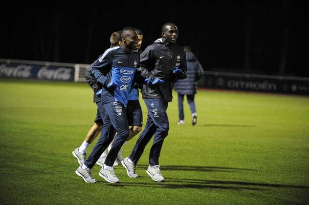 Blaise Matuidi - Moussa Sissoko Training Nationalteam Frankreich NLeGouicxFEPxPanoramic 