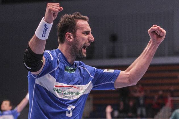 Deutschland, Hamburg, Sporthalle Hamburg, DHB Pokal, Viertelfinale, Saison 2012 2013, HSV Handball - TSV Hannover-Burgdorf, Igor Vori (HSV) jubelt