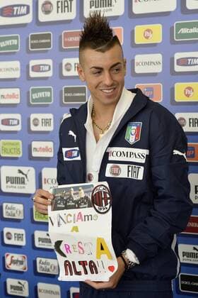 Stephan El Shaarawy 05 02 2013 Coverciano. Pressekonferenz Fussball-Nationammannschaft Italien. . alfredoxfalcone