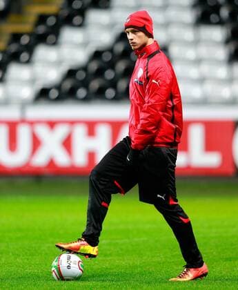 SWANSEA, WALES, 05.FEB.13 - FUSSBALL - ÖFB Länderspiel, Österreich, Freundschaftsspiel, Vorberichte, Abschlusstraining Nationalteam AUT. Bild zeigt Marco Arnautovic (AUT). 