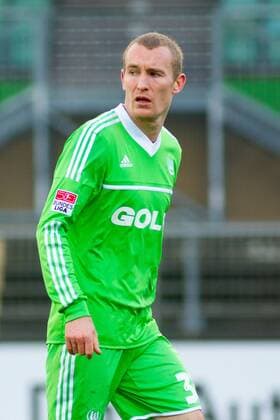 Thomas Kahlenberg (VfL Wolfsburg) - Testspiel VFL Wolfsburg vs. KSV Hessen Kassel im Stadion am Elsterweg in Wolfsburg - Einzelbild,Aktion,5.02.2013, Deutschland, Fußball, Mann, Männer