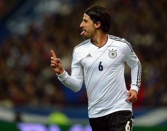 06.02.2013, xjh, Freundschaftspiel, Frankreich - Deutschland, v.l. Sami Khedira (Deutsche Fussball Nationalmanschaft DFB) Torjubel, Goal celebration, celebrate the goal 1:2