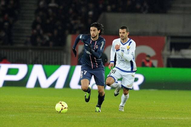 Javier Pastore (PSG) Ilan (Bastia) FOOTBALL : PSG vs Bastia - Ligue 1 - 08 02 2013 N.LeGouic FEP Panoramic 