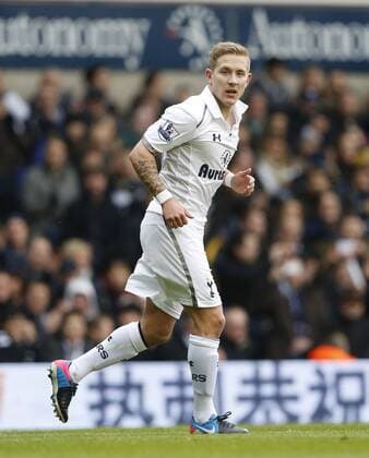 Tottenham s Lewis Holtby in action..Tottenham Hotspur v Newcastle United - Barclays Premier League - White Hart Lane, London- 09 02 13 - Picture David Klein Sportimage EDITORIAL USE ONLY. No use with unauthorised audio, video, data, fixture lists, club league logos or live services. Online in-match use limited to 120 images, no video emulation. No use in betting, games or single club league player publications.