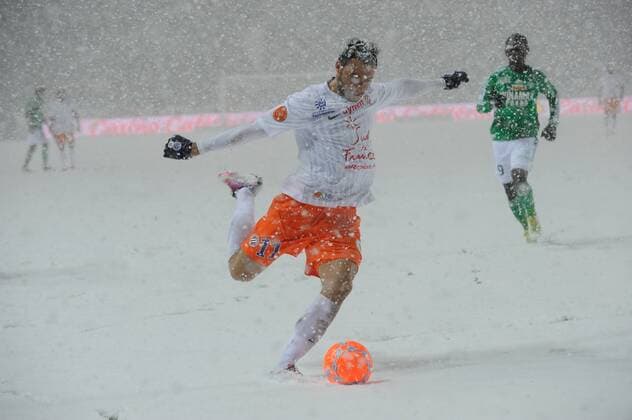 Emanuel Herrera (Montpellier) FOOTBALL : AS Saint Etienne vs Montpellier HSC - Ligue 1 - 09 02 2013 FredericChambert Panoramic 